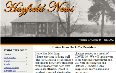 June Hayfield News 2020